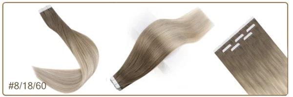 Ombre Tape in Human Hair Extensions - Image 49