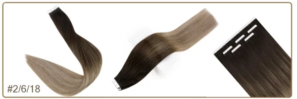 Ombre Tape in Human Hair Extensions - Image 47