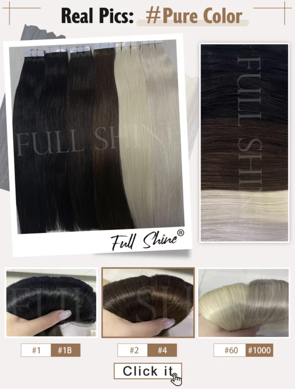 Ombre Tape in Human Hair Extensions - Image 38