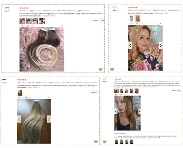 Ombre Tape In Hair Extensions - Image 65
