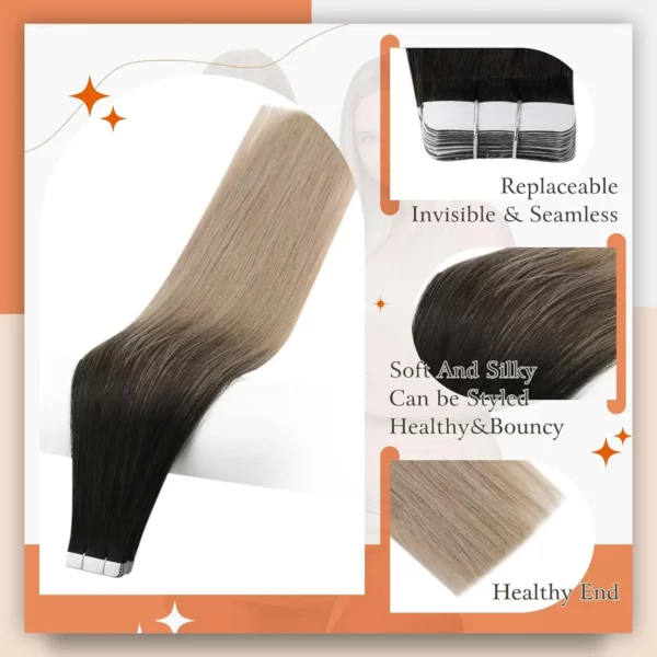 Ombre Tape In Hair Extensions - Image 3