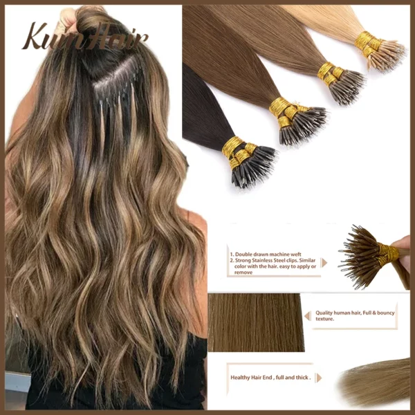 Brazilian Remy Nano Ring Hair Extensions