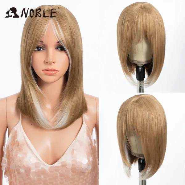 Silky Straight Synthetic Cosplay Bob Wig - Image 11