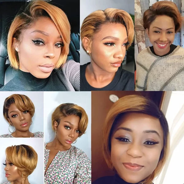 Short Bob Pixie Lace Wig - Image 4