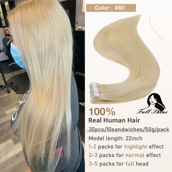 Ombre Tape in Human Hair Extensions - Image 18