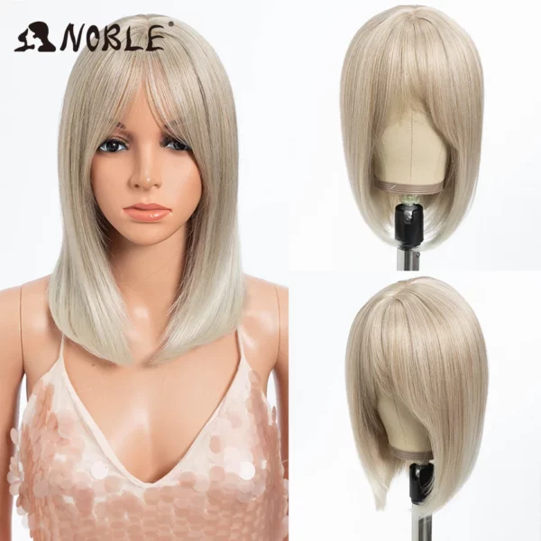 Silky Straight Synthetic Cosplay Bob Wig - Image 9