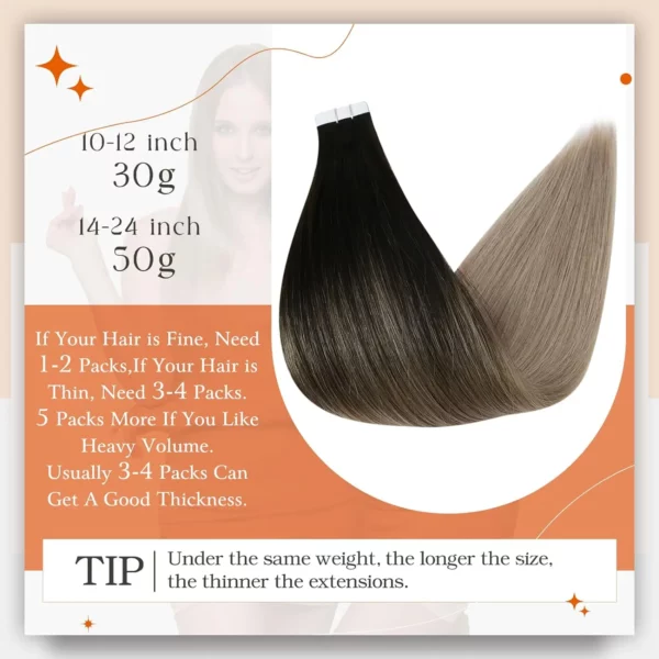 Ombre Tape In Hair Extensions - Image 4