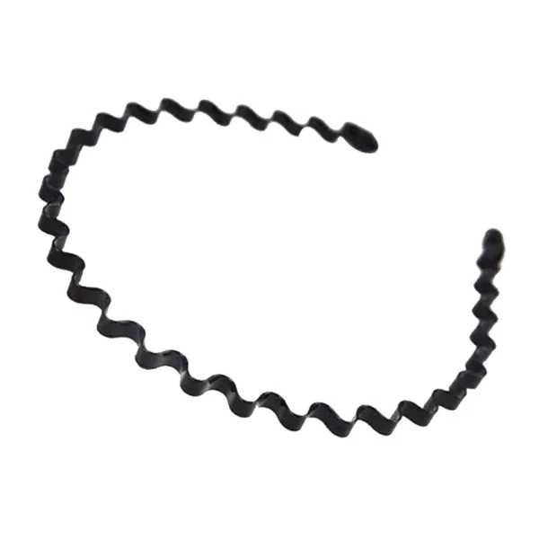 Fashion Black Metal Waved Style Unisex Hair Band - Image 9