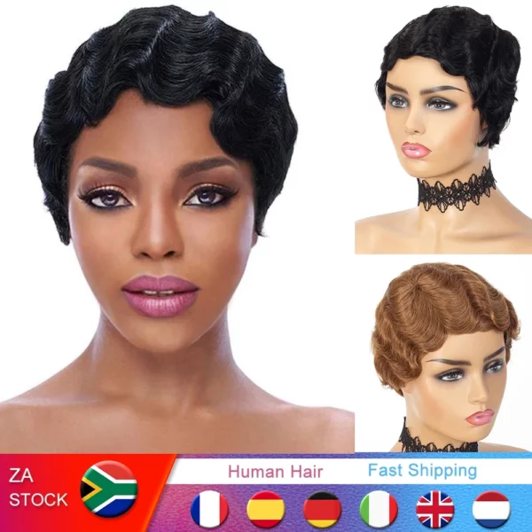 Remy Pixie Cut Wig