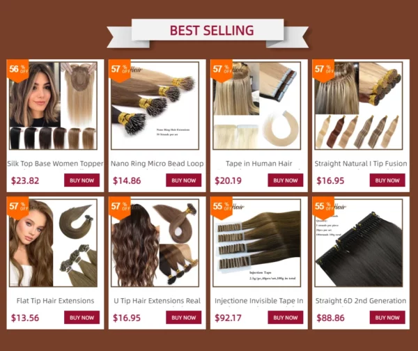 Brazilian Remy Nano Ring Hair Extensions - Image 39