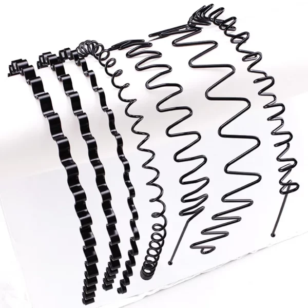 Fashion Black Metal Waved Style Unisex Hair Band - Image 25