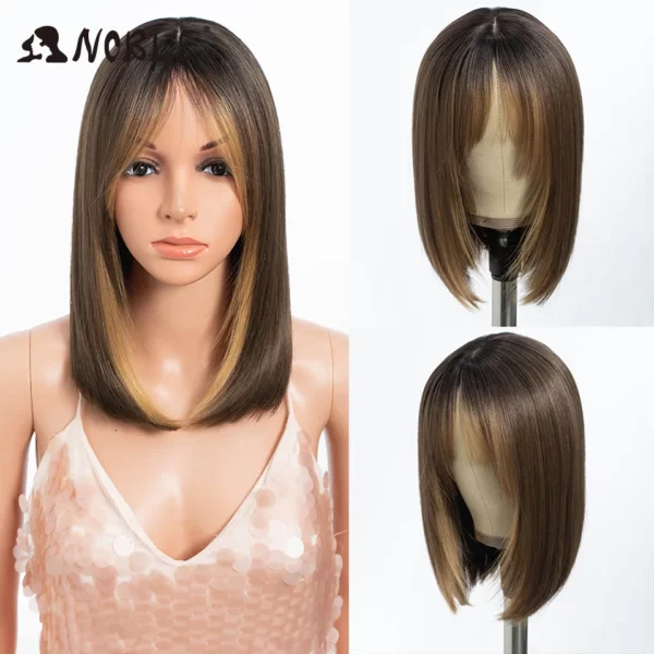 Silky Straight Synthetic Cosplay Bob Wig - Image 13