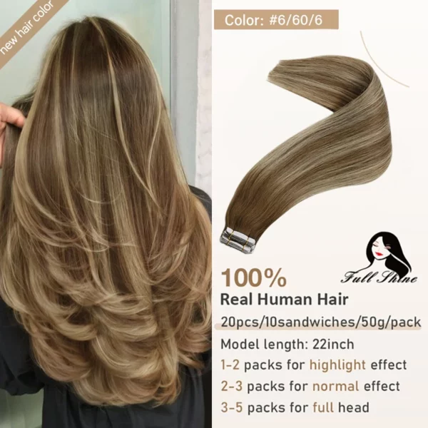 Ombre Tape in Human Hair Extensions - Image 30