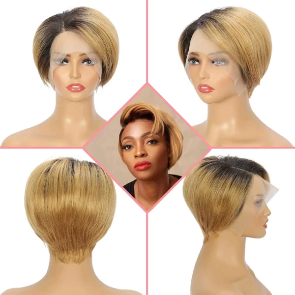 Short Bob Pixie Lace Wig - Image 3