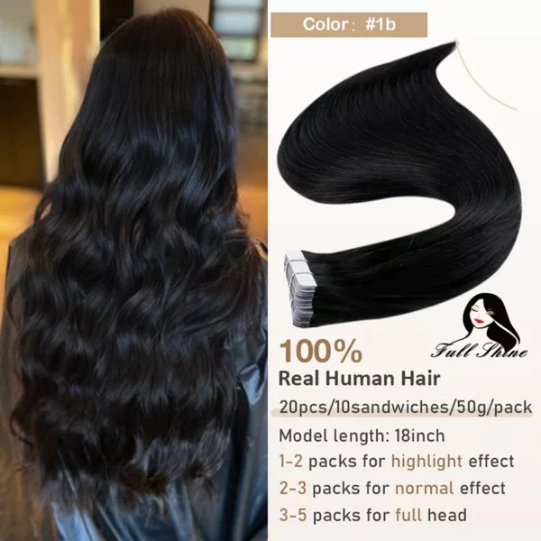 Ombre Tape in Human Hair Extensions - Image 16