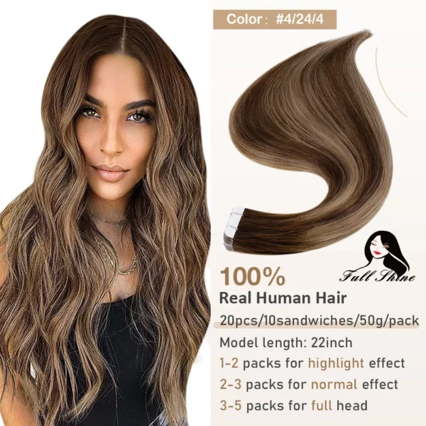 Ombre Tape in Human Hair Extensions - Image 27