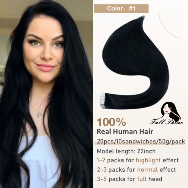 Ombre Tape in Human Hair Extensions - Image 15