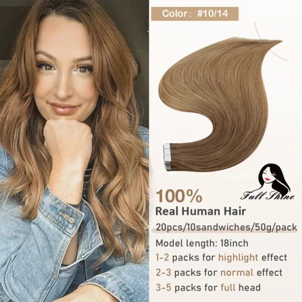 Ombre Tape in Human Hair Extensions - Image 7