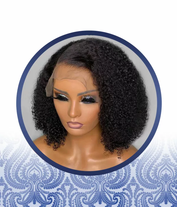 10" Lace Frontal Malaysian Jerry Curl Wig