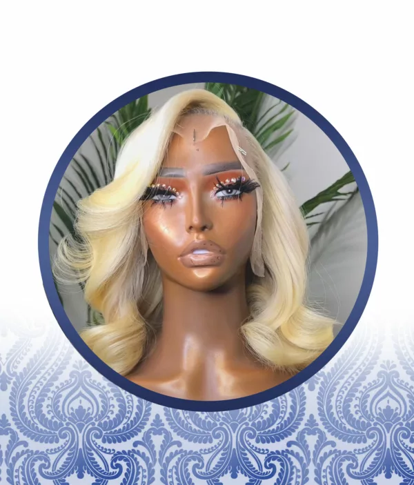 14" Blonde Bodywave Lace Frontal Wig