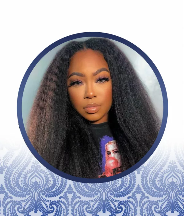 24" Malaysian Afro Kinky Straight Lace Front Pre-Plucked Wig