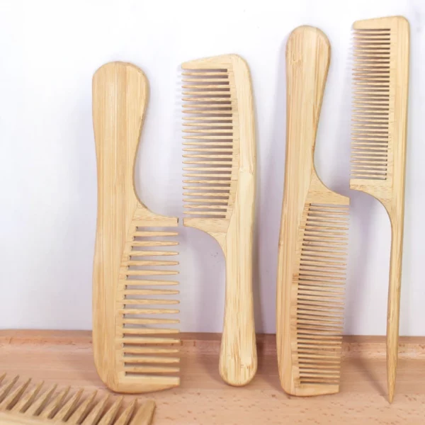 Bamboo Wide Tooth Comb Detangling Combs - Image 2