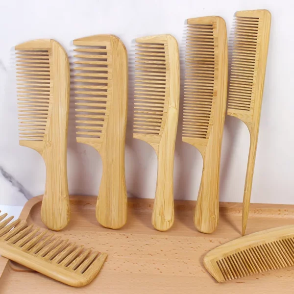 Bamboo Wide Tooth Comb Detangling Combs