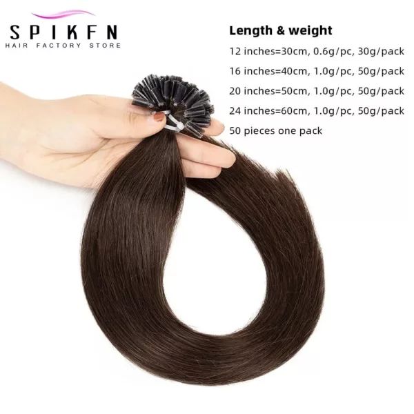 Keratin Bond Hair Extensions Capsule U Tip - Image 2