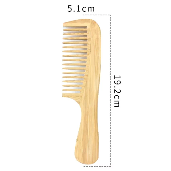 Bamboo Wide Tooth Comb Detangling Combs - Image 4