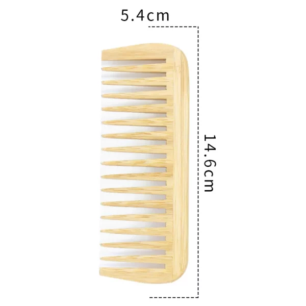 Bamboo Wide Tooth Comb Detangling Combs - Image 6