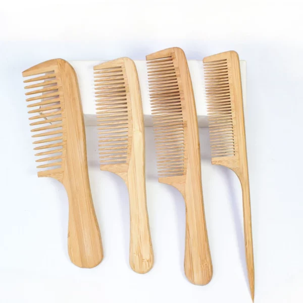 Bamboo Wide Tooth Comb Detangling Combs - Image 3