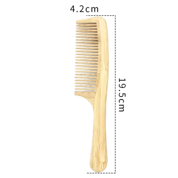 Bamboo Wide Tooth Comb Detangling Combs - Image 7