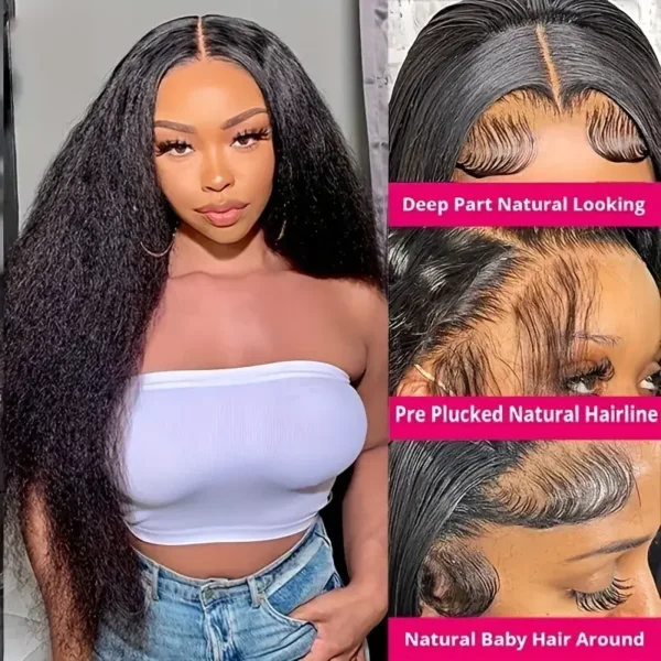 Yaki Straight Lace Closure Wig - Image 2