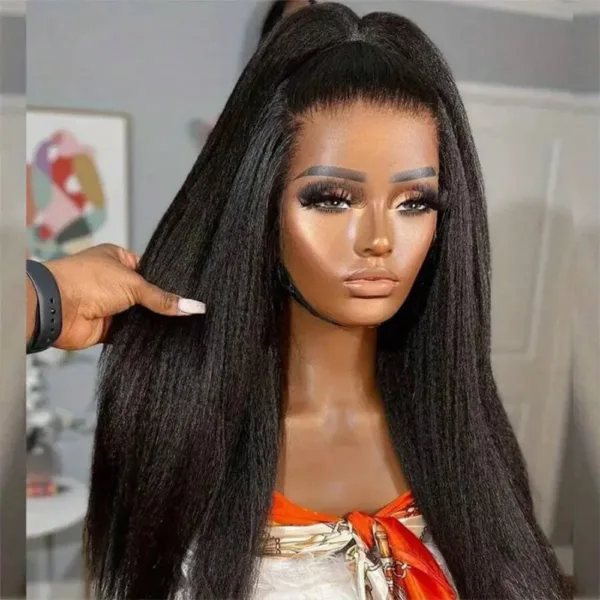Glueless Kinky Straight HD Wig - Image 7