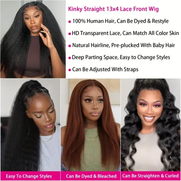 Yaki Straight Lace Closure Wig - Image 3