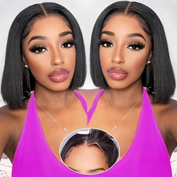Straight Bob Lace Front Wig - Image 3