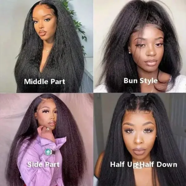Glueless Kinky Straight HD Wig - Image 8