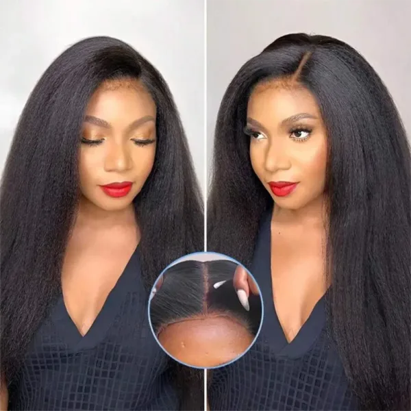 Glueless Kinky Straight HD Wig - Image 2