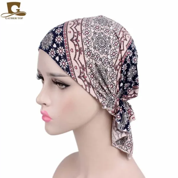 Pre-tied Chemo Turban Scarf - Image 2