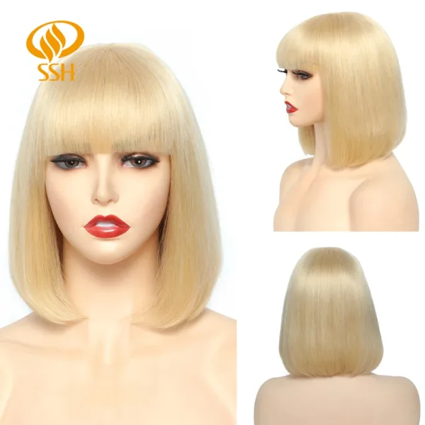 Short Bob Wig Bangs - Image 5