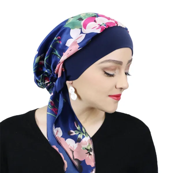 Pre-tied Satin Chemo Turban - Image 6