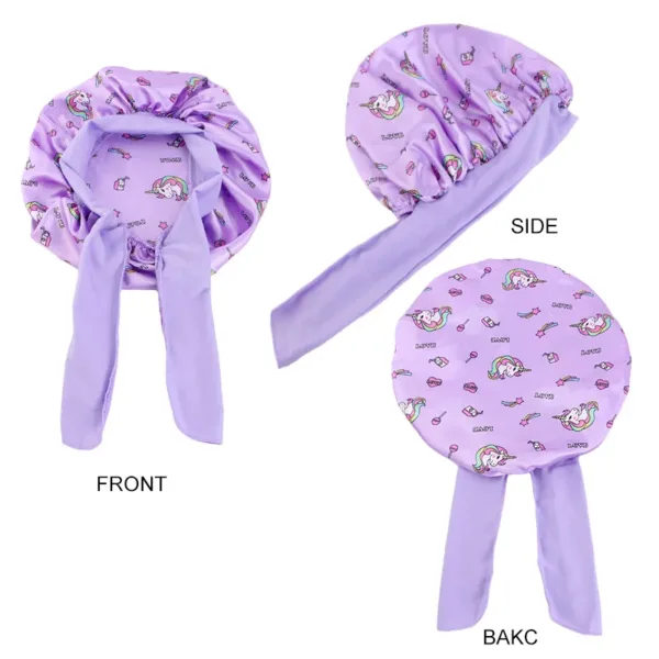 Kids Unicorn Satin Sleep Cap - Image 10