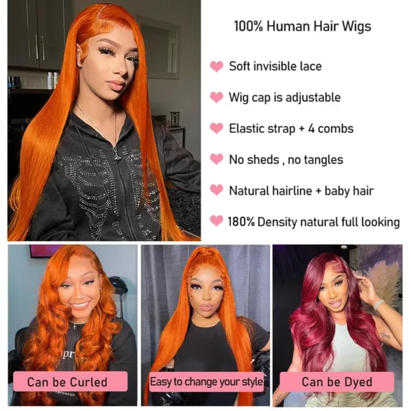 Ginger Straight Lace Front Wig - Image 6