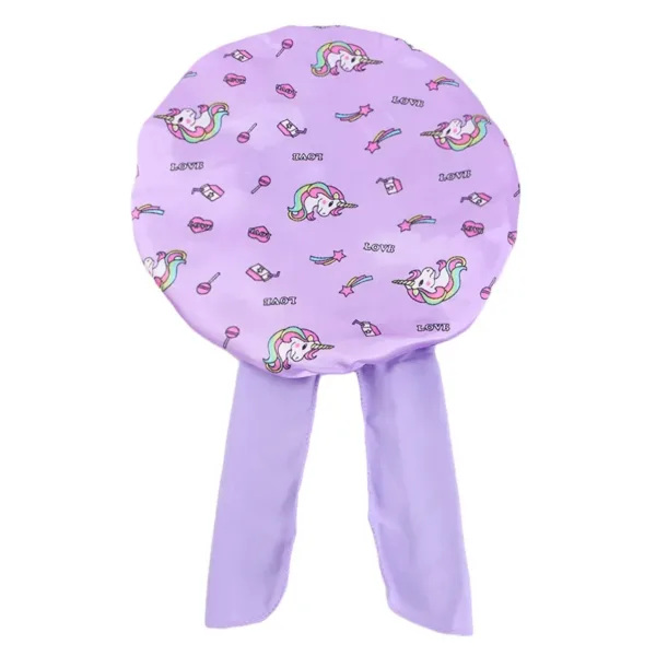 Kids Unicorn Satin Sleep Cap - Image 7