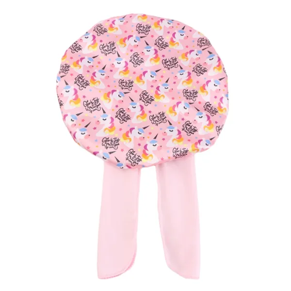 Kids Unicorn Satin Sleep Cap - Image 4