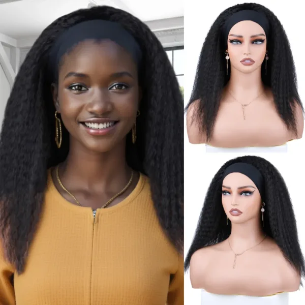 Kinky Curly Headband Wig