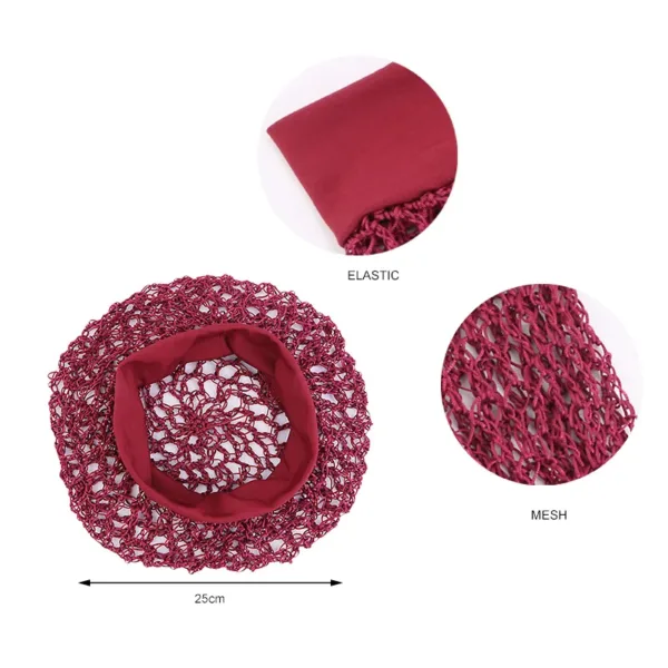 Black Wide Band Wig Cap - Image 13