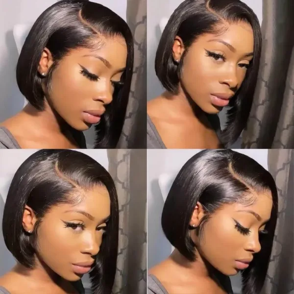 Short Straight Bob Frontal Wig - Image 5