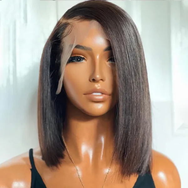 Short Straight Bob Frontal Wig - Image 16