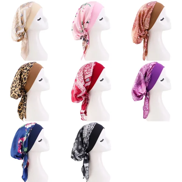 Pre-tied Satin Chemo Turban - Image 9